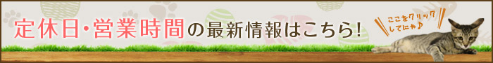 定休日・営業時間の最新情報はこちら！